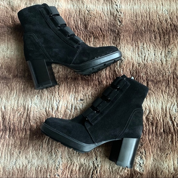 Aquatalia Ilanna Suede Black Bootie - Picture 2 of 10